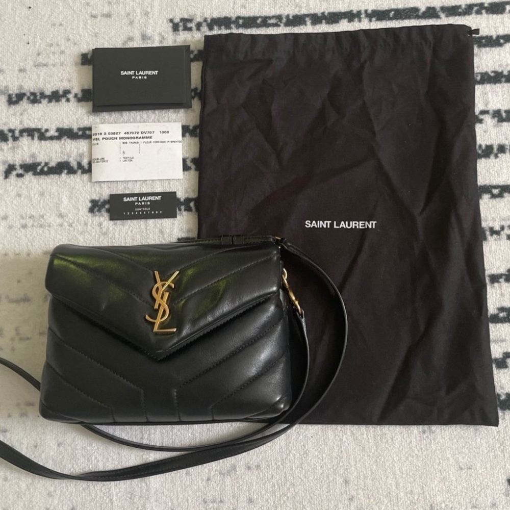 Saint Laurent Loulou Toy YSL Crossbody Bag in Quilted Leather